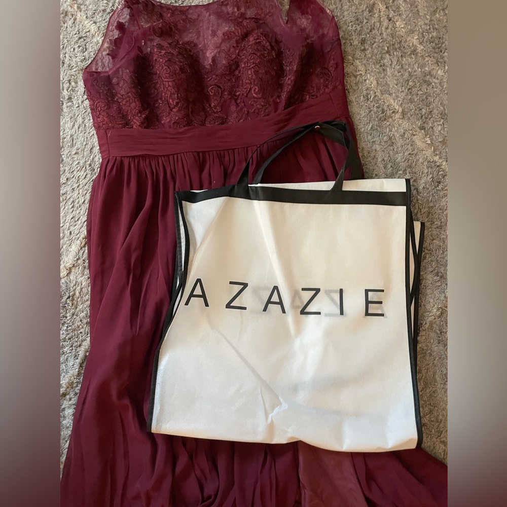 Burgundy bridesmaid/cocktail dress.